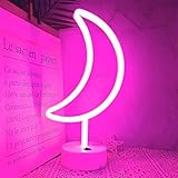 VIFULIN Moon Neon Signs LED Neon Lights with Stand