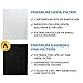 115115 True HEPA H13 Replacement Filters A Size 21 Compatible with Winix plasmawave wac5300, wac6300, P300, C535, 5300-2, 6300-2, 9500, and 290, 300/DX95, c535,1 HEPA+4 Carbon Prefilters