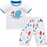 Hugbug Toddler Boys Octopus Pajama Set 2-7T