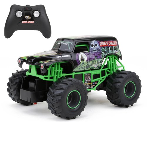 UPC 050211024302, New Bright 2430 Monster Jam Grave Digger RC Truck, 1:24 (7-Inch) Scale