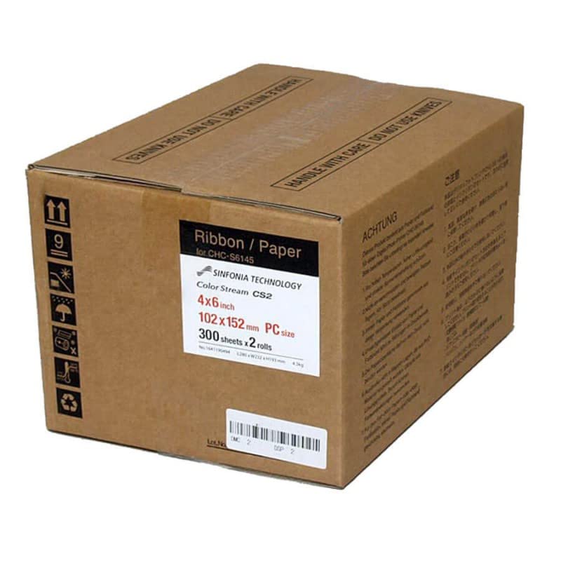 SINFONIA CS2 Media Size 4X6 - Paper & Ribbon - 600
