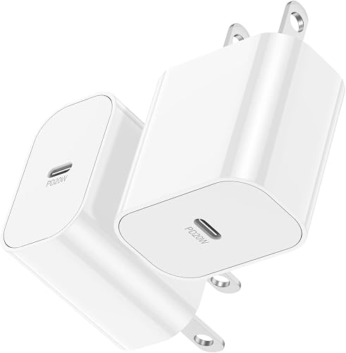 USB C Fast Charger Block, for Apple Certified 2Pack 20W USB C Wall ...