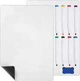 Hisredsun A3 Magnetic Dry Erase Whiteboard Sheet for Fridge 2 Pack 8 Pens 2