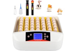 Nollapo 55 Egg Incubator with Humidity Display And Egg Candler Automatic Egg Turner for Hatching Chickens