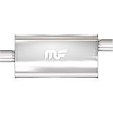 MagnaFlow Performance Exhaust Muffler 12909 | Deep Signature Sound, 5x11x22" Oval, Stainless Steel, 3.5"/3.5" Inlet/Outlet, Offset/Center