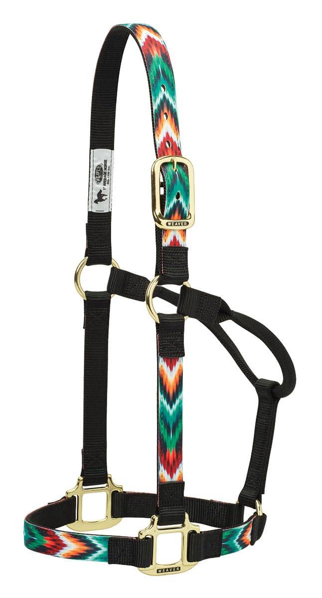 Weaver Leather Chevron Non-Adjustable Nylon Horse Halter, Average, Black/Multi — image 1