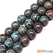 GEM-Inside 8mm Round Dyed Blue Crazy Lace Agate Smooth Gemstone Loose Beads Energy Stone Power Beads for Jewelry Making 15