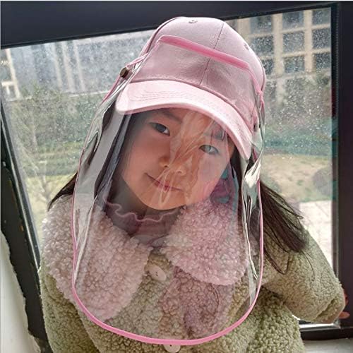 Reusable Face Shield for Kids,Protection Mask Hat Dustproof Sand Saliva Splash Protective Safety Full Face Anti-Spitting Splash UV Protection Hat Effectively Isolates Saliva Reusable Adjustable for Ou