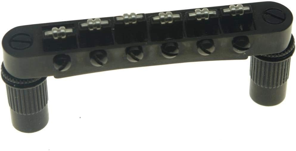 KAISH Black Guitar Roller Saddle Bridge Tune-O-Matic Bridge for Epiphone Les Paul,SG,Dot,Bigsby Guitar with M8 Threaded Posts - Image 3