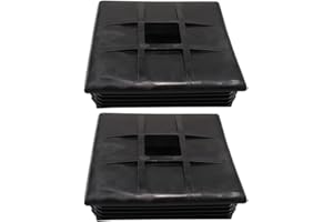 GLEAVI Rv Bumper End Caps 4 Inch Square Bumper Plugs for Camper Trailer Durable Abs Covers with Vent Hole for Easy Installati