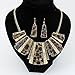 Ularmo Hot Selling Wild Womens Mixed Style Bohemia Leopard Bib Chain Necklace and Earrings Jewelry