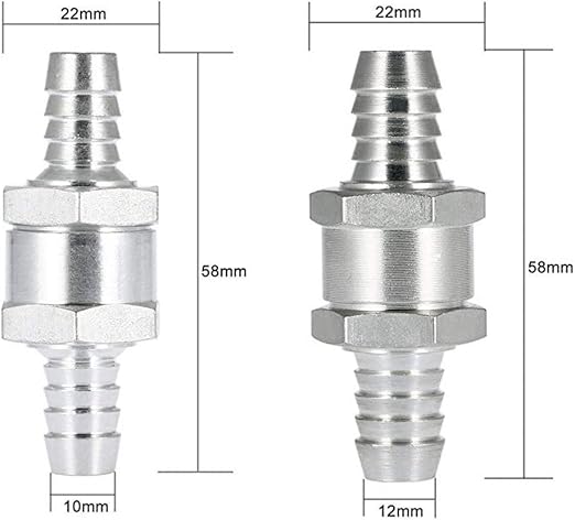 4 piezas Válvula antirretorno de retorno de combustible de una vía ...