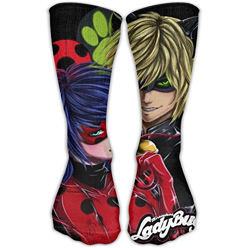 Miraculous Ladybug Elevated Performance Crew Socks For Cycling Moisture Control Elastic Socks Protect The Wrist 11.8inch