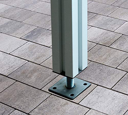Terrassendach Terrassenüberdachung Carport Set Stegplatten Premium , Alu-Unterkonstruktion, Regenrinne und Material weiß… – Bild 5