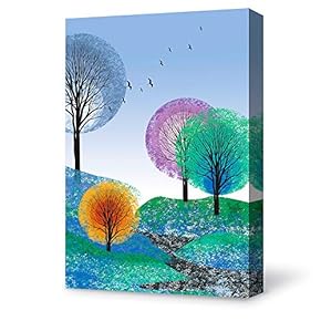 Canvas Wall Art for Living Room,Bedroom Home Artwork Paintings Quiet Forest Ready to Hang - 12x18 inches