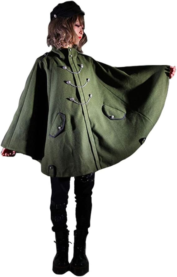 Amazon Co Jp Favoriteオリジナル ナポレオンボタンの軍服風ポンチョコート Iro Iro 服 ファッション小物