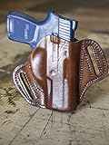 OUTBAGS USA LP3CPX Full Grain Heavy Leather OWB Open Carry Pancake, Side Carry Belt Holster for SCCY CPX-1 & CPX-2 9mm. Handcrafted in USA.