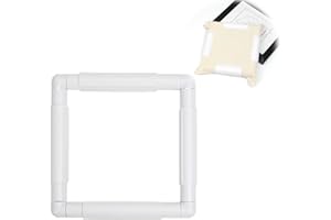 Priaora Plastic Cross Stitch Frame(20.3 * 20.3cm) Square Rectangle Plastic Clip Frame for Silk-Painting Tool Embroidery Cross
