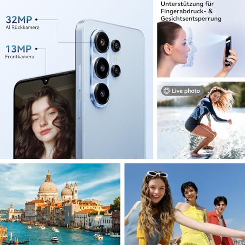 Blackview Wave 10 Smartphone Ohne Vertrag, Android 16 Handy,6,88" 120Hz, 32GB+128GB/2TB,32MP 13MP/5000mAh,4G Dual SIM Smartphones Günstig Neu,WiFi 5G/GPS/3,5mm/FM/3 Jahre Garantie
