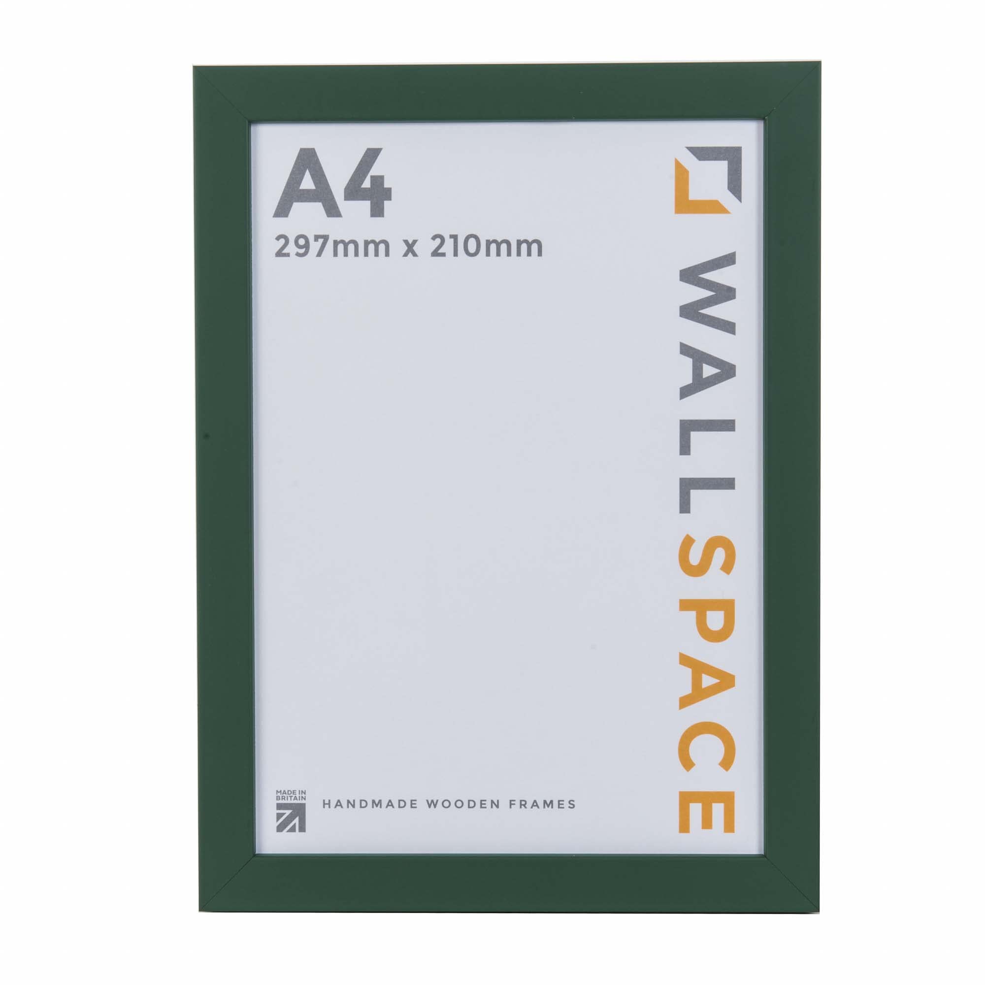 Wall Space A4 Green Frame | Modern Coloured Picture Frame 297x210 | A4 Green Photo Frames | Wooden A4 Picture Frames | Certificate — image 1
