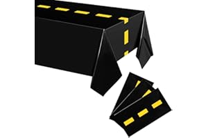 Remagr Construction Birthday Party Tablecloth Dump Truck Birthday Table Covers for Kids Boys Birthday Construction Party Decorations, 51 x 71 Inch (Simple Style, 3 Pcs)