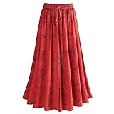 CATALOG CLASSICS Women's Over-Dyed Maxi Skirt - Elastic Waistband - 36