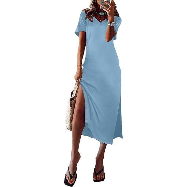 Amazon.com: tuduoms Summer Women's Thin Denim Shirt Dress