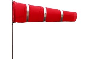 59.06" Windsock Ripstop Nylon Wind Direction Measurement Sock Bag with Reflective Belt for Outdoors Airport Farm & Park Airpo