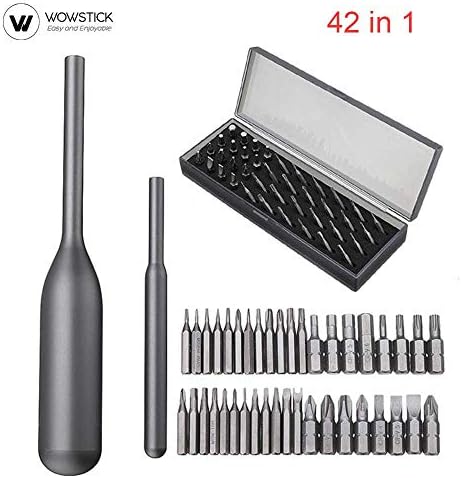 Hongtianyuan Wowstick Screwdriver Set, 42 in 1 Mini Portable Magnetic Precision Repair Tool Kits Including 42 Bits Extend Bar for Most Electronics Devices