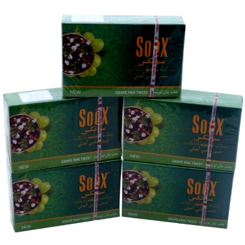 5 Packs GRAPE PAN TWIST Flavor Herbal Shisha SOEX For Hookah Hooka