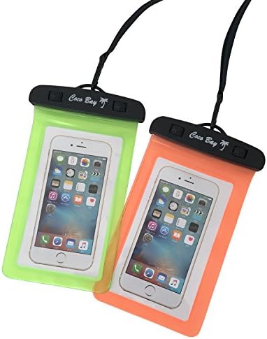 Coco Bay Supply - Waterproof Universal Underwater Phone Pouch, for iPhone 6, 6s plus, 7, Samsung Phones Up To 6.5", Dry Bag, Case, for the Beach, Swimming, Boating and Vacations