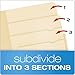 Pendaflex Divide It Up File Folders, Letter Size, Manila, 24/Pack (10770)