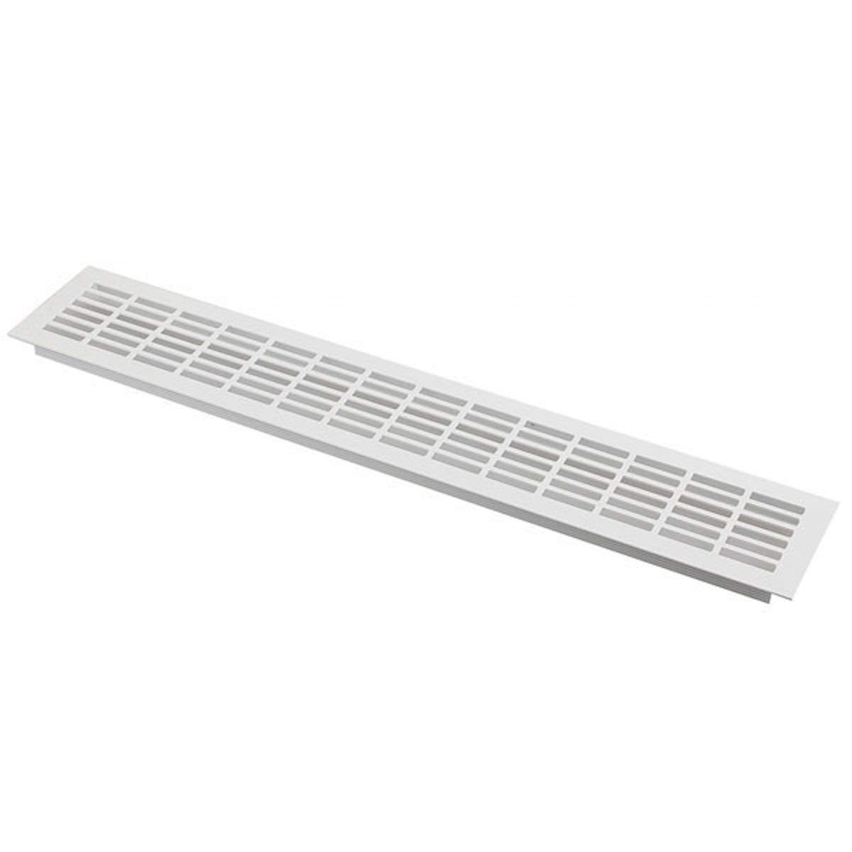 16x4 inch / 400x100mm White Kitchen worktop / plinth heat vent grill