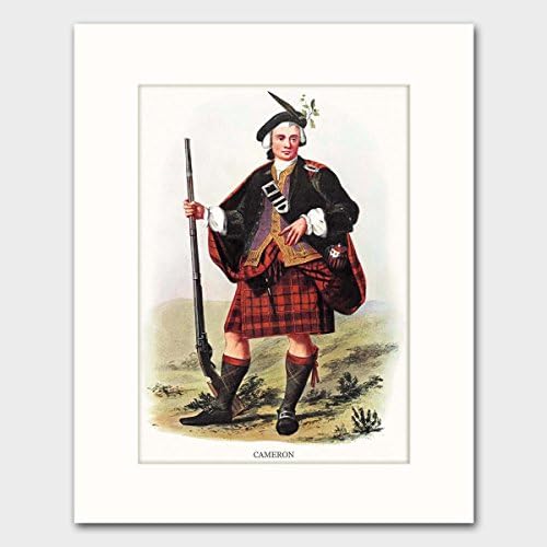 Cameron Print - Scottish Last Name Art, Highland Chieftan Print - Unframed