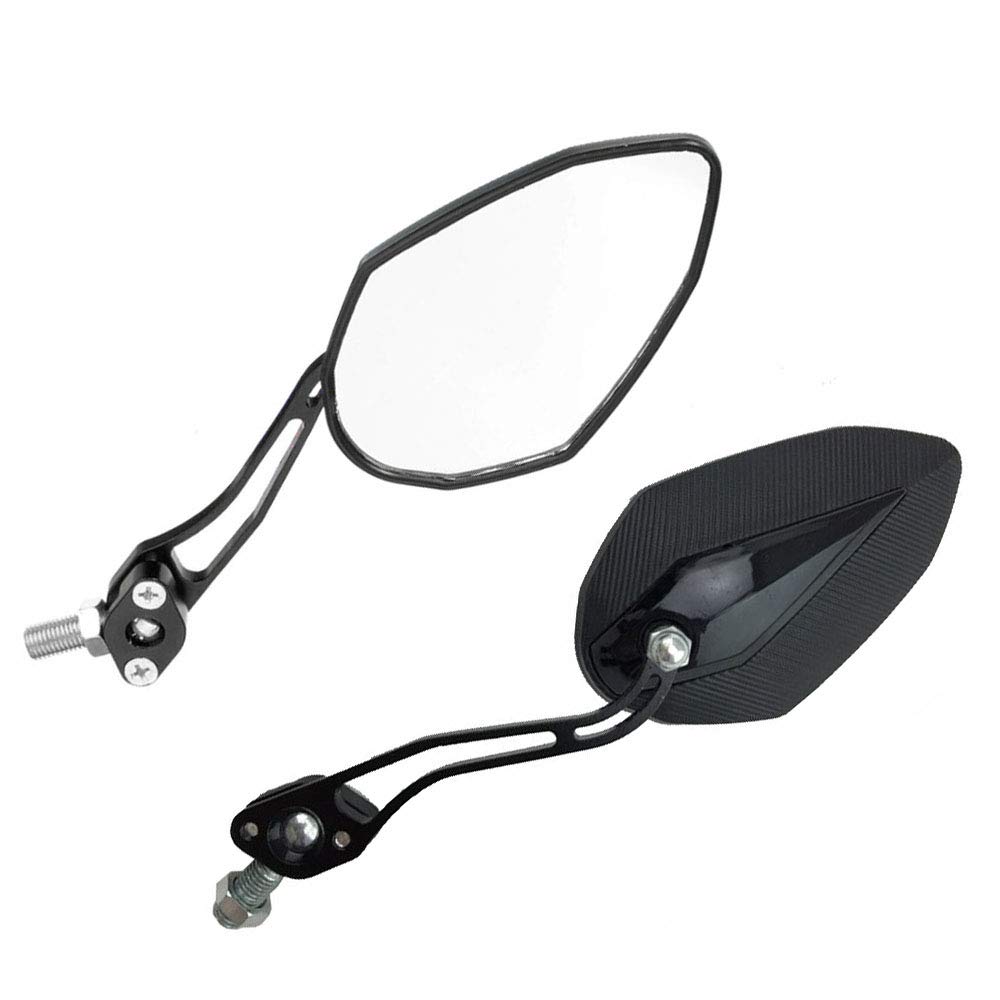 Mintice Black Motor Motorcycle Scooter Bike 8 / 10mm Rear View Side Mirror ATV Scooter Sport
