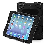 iPad mini 4 Case ,Aceguarder New design iPad mini 4 case rainproof dirtproof shockproof cover case with stand Super protection for iPad mini 4 (Black)