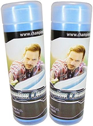 Champion Chamois XL Synthetic Drying Cloth For Car, Truck, RV, Boat or Home, Lint and Streakless Shammy (2 PACK)