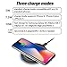Wireless Charger for iPhone X, iPhone 8/8 Plus Fast Wireless Charge for Samsung Galaxy S9/S9 Plus/S8/S8 Plus/S7 Note 8 and All Qi-Enabled Phones Amysen (Adapter Not Included)