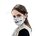 ZWZCYZ Women's Ladies Girls N95 PM 2.5 Cotton & Activated Carbon Respirator Masks Can Be Washed Reusable Masks Multiple Colors (Beige Flower)