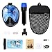 Powerextra Snorkel Mask 180° Panoramic View Anti-Fog Anti-Leak Design Compatible with Gopro and Other Detachable Camera Mounts (Size: L/XL)