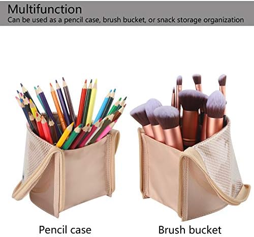 Travel Makeup Brush Bag, Portable Rose Gold Makeup Brush Holder Organizer Bag Waterproof Stand-Up Makeup Brush Pouch,Professional Artist Makeup Brush Case 7 Travel Makeup Brush Bag, Portable Rose Gold Makeup Brush Holder Organizer Bag Waterproof Stand-Up Makeup Brush Pouch,Professional Artist Makeup Brush Case