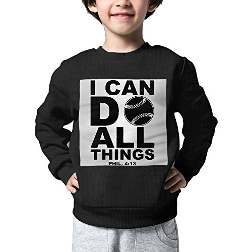 Coco Popcorn I Can Do All Things Bible Verse Christian Ugly Sweater Youth Kids Long Sleeve T-Shirt
