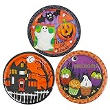 Party House 9 Inch Halloween Paper Plates - 90 Count