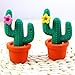 NUOLUX 10pcs Creative Cartoon Cactus Potted Pencil Eraser School Stationery (Random Color)
