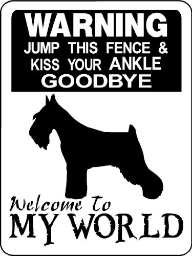 MINATURE SCHNAUZER ALUMINUM GUARD DOG SIGN 1832 9"x12" ALUMINUM "ANIMALZRULE ORIGINAL DESIGN - "NO ONE ELSE IS AUTH0RIZED TO SELL THIS SIGN" (Any one else selling this sign is selling a CHEAP COPY)