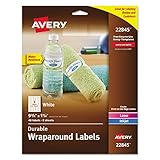 Avery 22845 Wrap Around Labels, 40/Pk, White