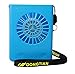 USB Mini Personal Fan With lanyard 3 Speeds Portable Necklace Fan USB Rechargeable Handheld Cooling Fans Powered by 18650 Li Battery,For Office Outdoor Travel Watch the games（Blue）