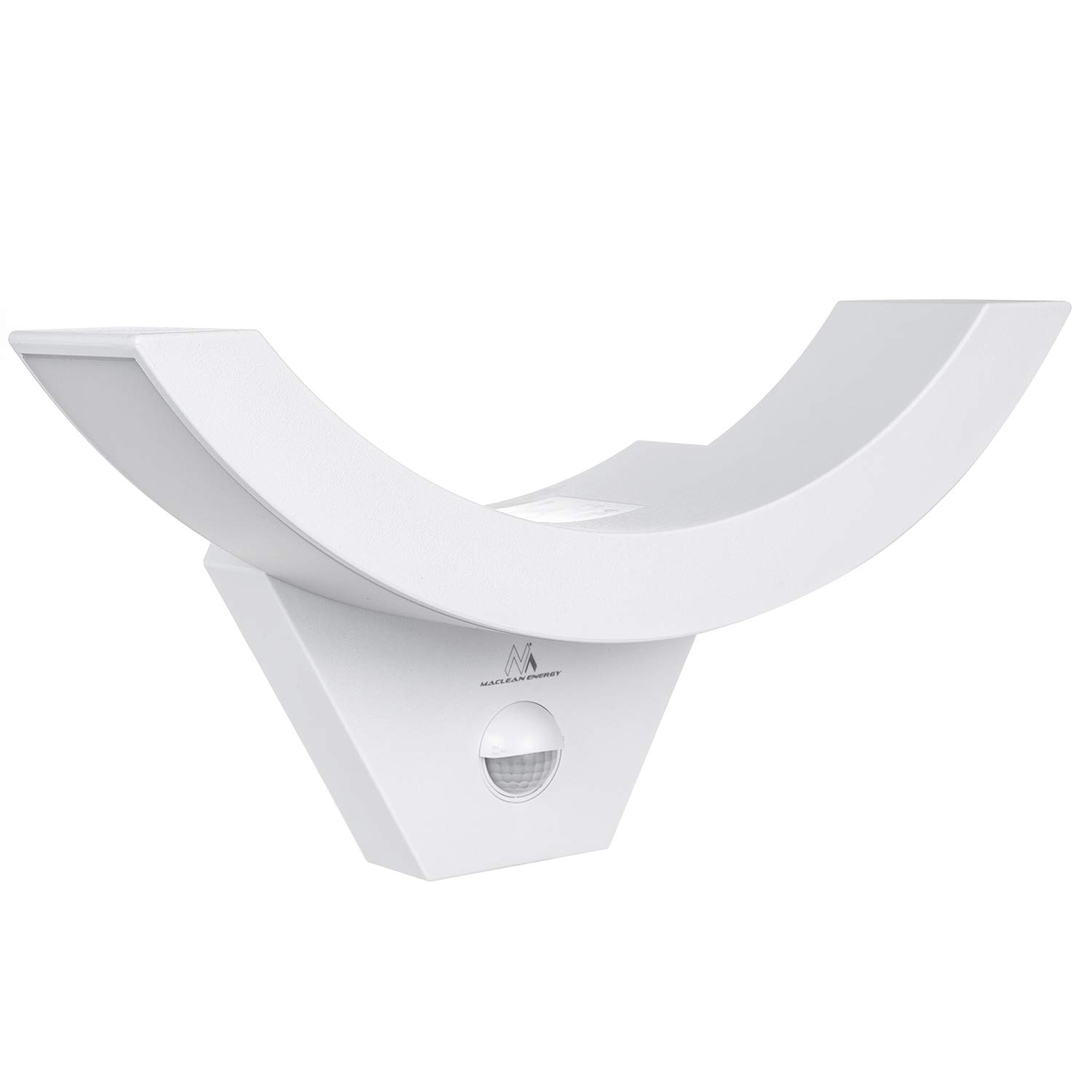 Maclean MCE290 Decorative LED Lamp With Infrared Motion Sensor Wall Lamp Indoor Lamp Outdoor Lighting 800lm 10W IP54 Waterproof (White)