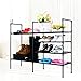 HOMEMAXS Shoe Rack, 4 Tiers Non-woven Fabric Shoes Storage Organizer 106 x 30 x 85 cm