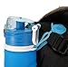 BBD Collapsible Water Bottle 750ml/ 26 oz – Leak Proof Silicone Foldable Sports Water Bottle BPA Free (Blue)